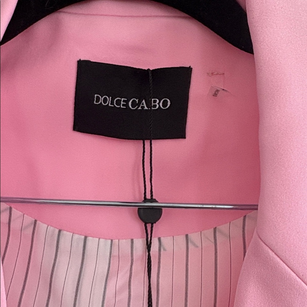 Dolce Cabo Double Breasted Pale Pink Jacket NWT Size M - Picture 3 of 9